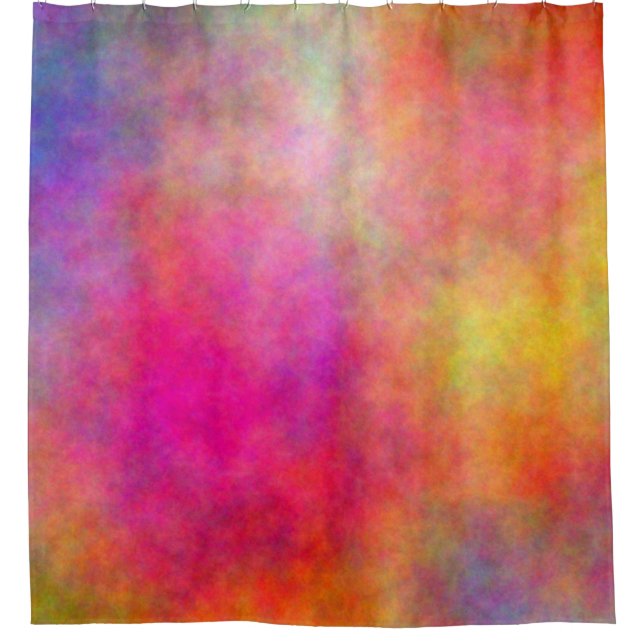 Colorful Clouds Abstract Shower Curtain (Front)