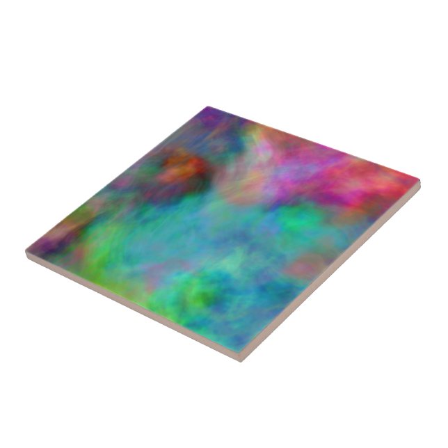 Colorful clouds ceramic tile (Side)