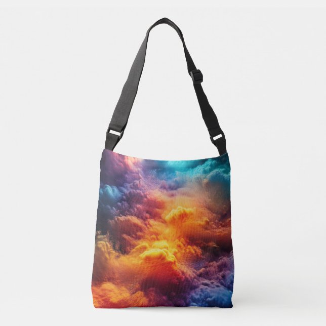 Colorful Clouds Crossbody Bag (Front)