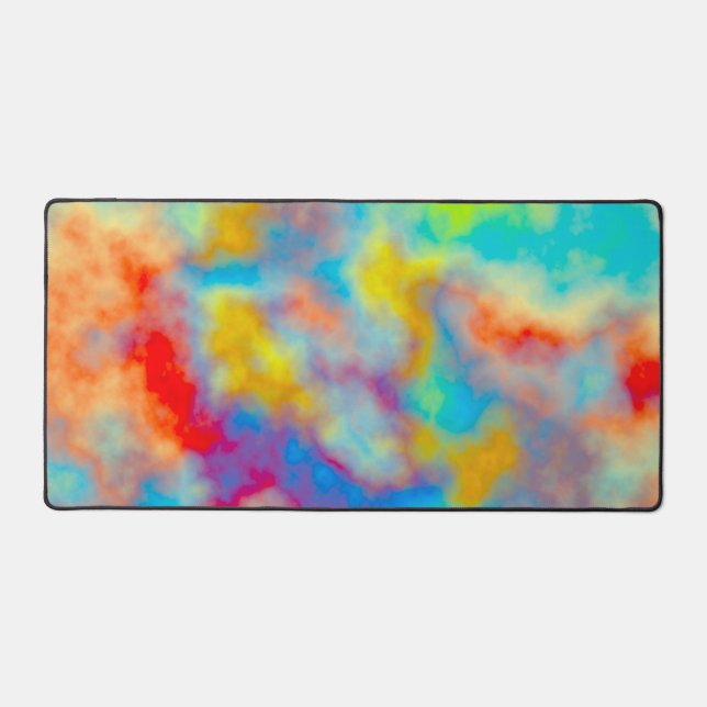 Colorful clouds  desk mat (Front)