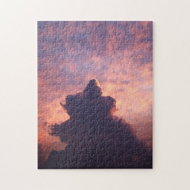Colorful Clouds in the Sky During Sunset Jigsaw Puzzle (Vertical)