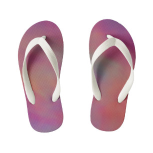 Colorful clouds kid's flip flops