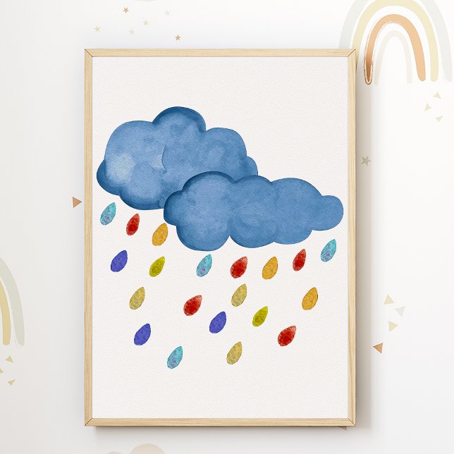  Colorful Clouds Kids Room Poster Nursery Print (Creator Uploaded)