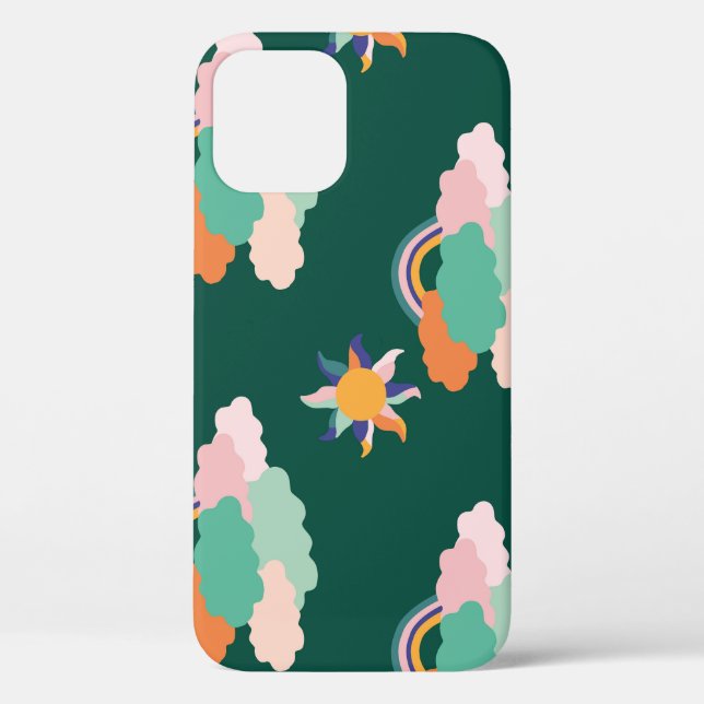 Colorful Clouds Rainbows Seamless Pattern Case-Mate iPhone Case (Back)