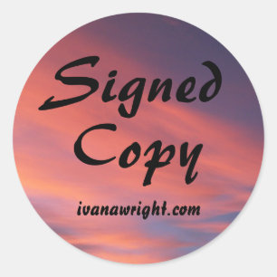 Colorful Clouds Sunrise Photo Signed Copy with URL Classic Round Sticker