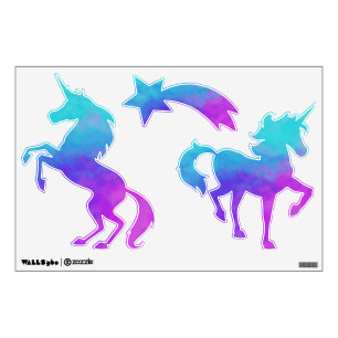 Colorful Clouds Unicorns Wall Decals