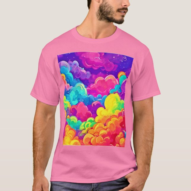 Colorful Cloudscape Art T-Shirt (Front)