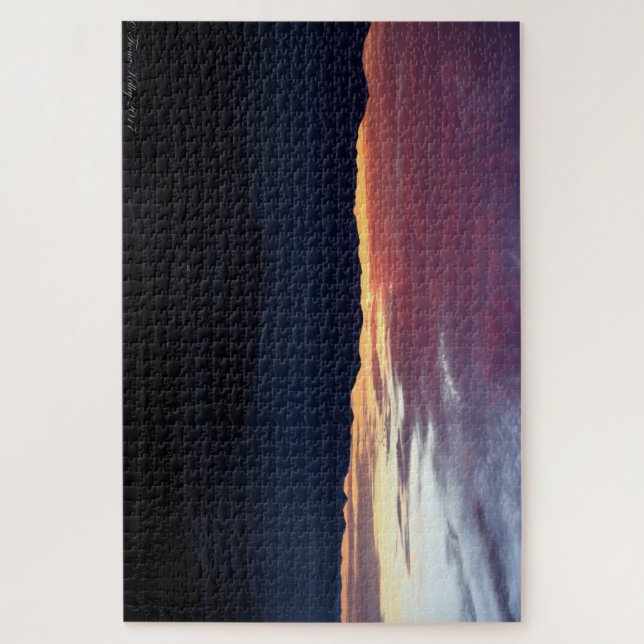 Colorful cloudy sunset puzzle (Vertical)