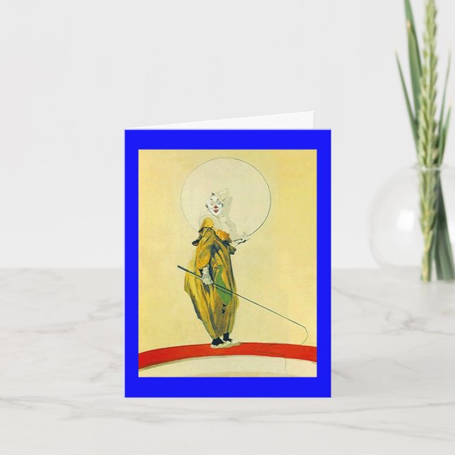 COLORFUL CLOWN CARD w/ CLOWN'S PRAYER! (Front)