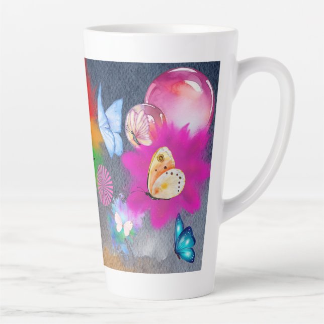 Colorful Clown Charatcer Latte Mug (Right)