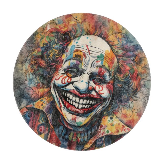 Colorful Clown  Cutting Board (Front)