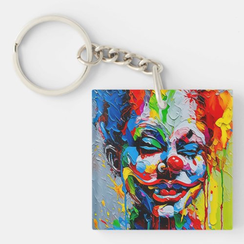 Colorful Clown Keychain