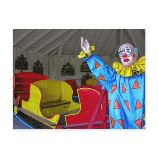 Colorful Clown Postcard