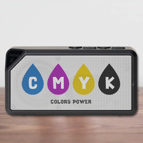 Colorful CMYK Ink Drops Bluetooth Speaker