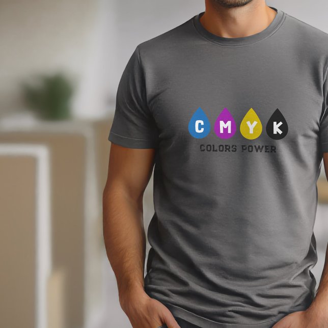 Colorful CMYK Ink Drops Men's T-Shirt (Colorful CMYK Ink Drops T-Shirt)