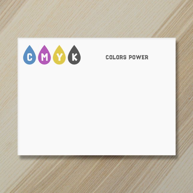 Colorful CMYK Ink Drops Post-it Notes (Colorful CMYK Ink Drops Post-it Notes)