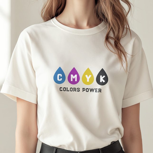 Colorful CMYK Ink Drops Women's T-Shirt (Colorful CMYK Ink Drops Women's T-Shirt)