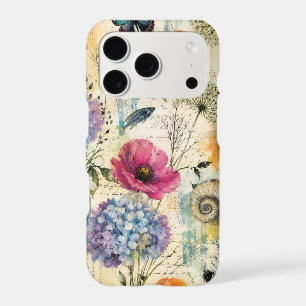 Colorful Coastal Botanical watercolor Pattern iPhone 17 Pro Case