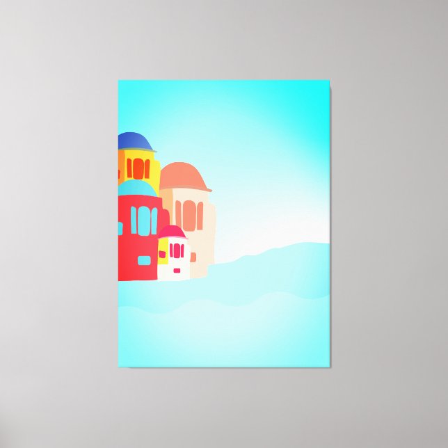 Colorful Coastal Escape Canvas Print (Front)