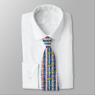 Colorful Coastal Sea Life Pattern (2) Neck Tie