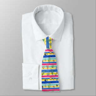 Colorful Coastal Sea Life Pattern (7) Neck Tie