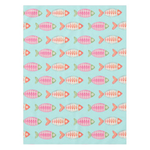 Colorful Coastal Summer Fish Pattern Tablecloth