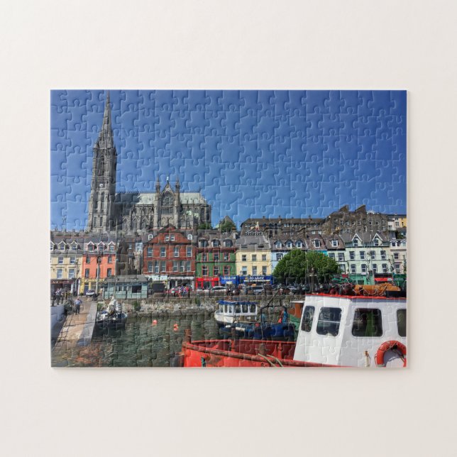 Colorful Cobh Harbor (Ireland) Puzzle (Horizontal)