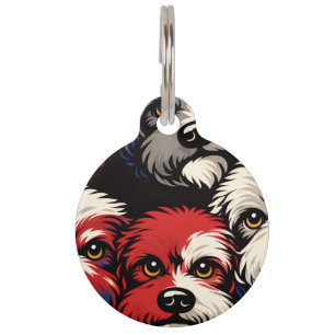 Colorful Cockapoo Pop Art Pet Tag
