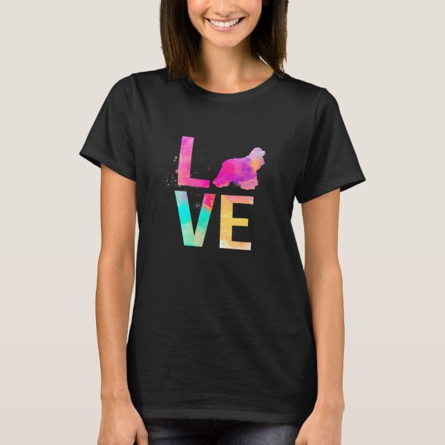 Colorful Cocker Spaniel Dog Mom  Cocker Spaniel T-Shirt (Front)