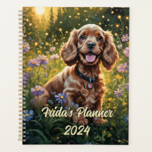 Colorful Cocker Spaniel, Nature-Inspired Planner