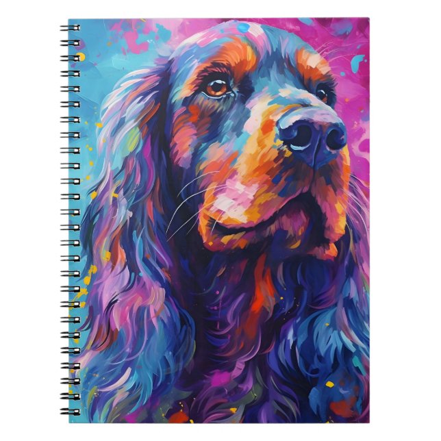 Colorful Cocker Spaniel Notebook (Front)