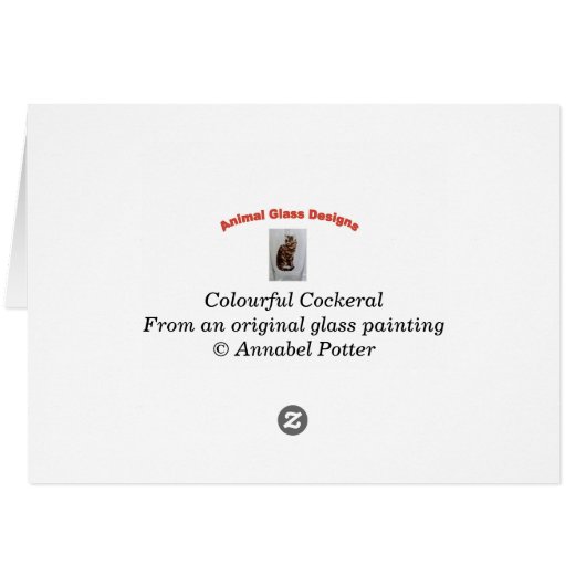 Colorful Cockeral Art (Back Horizontal)