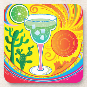 Colorful Cocktail Beverage Coaster