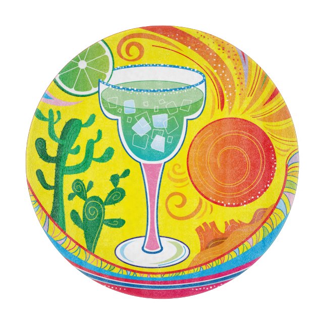 Colorful Cocktail Cutting Board (Front)