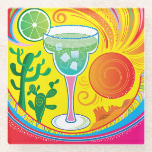 Colorful Cocktail Glass Coaster