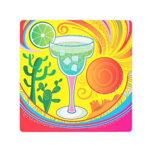 Colorful Cocktail Metal Print