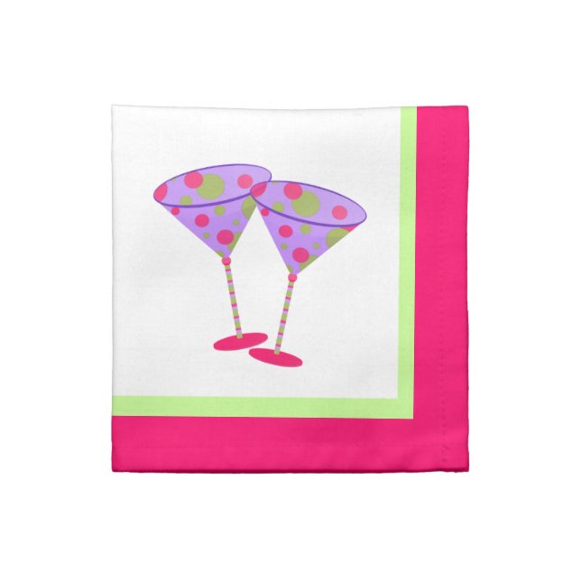 Colorful Cocktail Party Napkins (Quarter Fold)