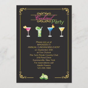 Colorful Cocktails Invitation