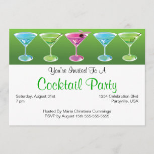 Colorful Cocktails Invitation