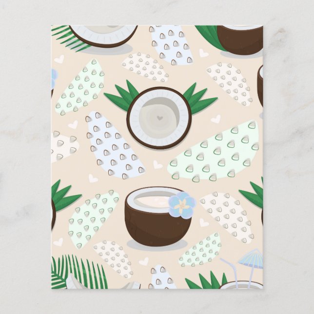 Colorful coconut pattern flyer (Front)