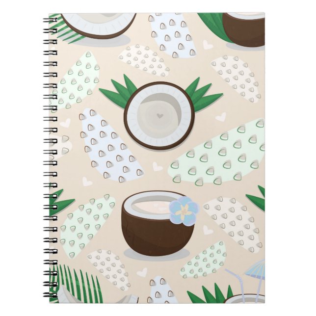 Colorful coconut pattern notebook (Front)