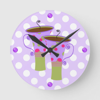 Colorful Coffee Mugs Kitchen Wall Clock