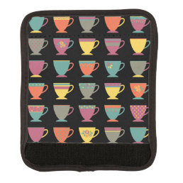 Colorful coffee mugs, traditional tea cups luggage handle wrap