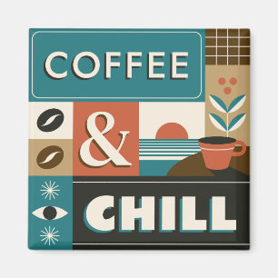 Colorful Coffee Quotes Magnet