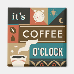 Colorful Coffee Quotes Magnet