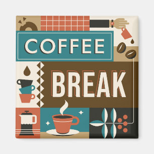Colorful Coffee Quotes Magnet