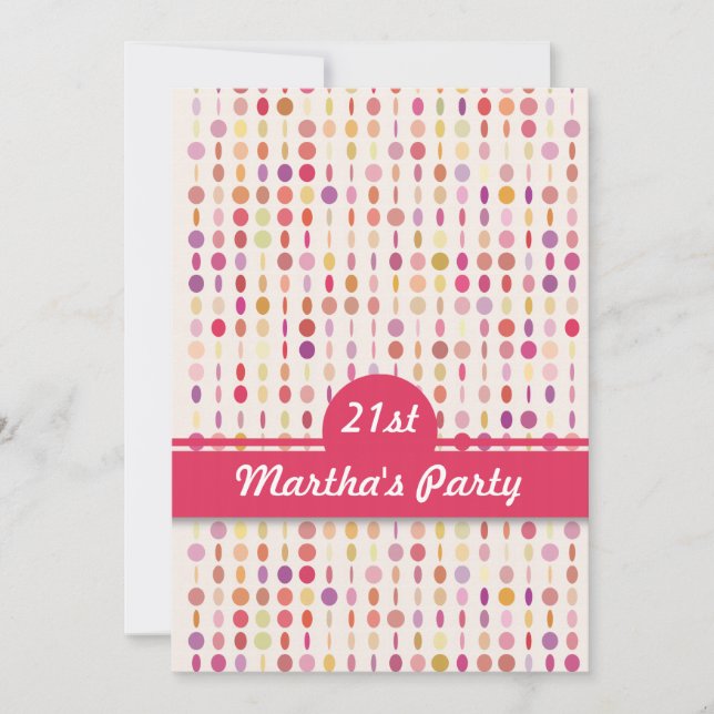 Colorful Coins Birthday Invitation (Front)