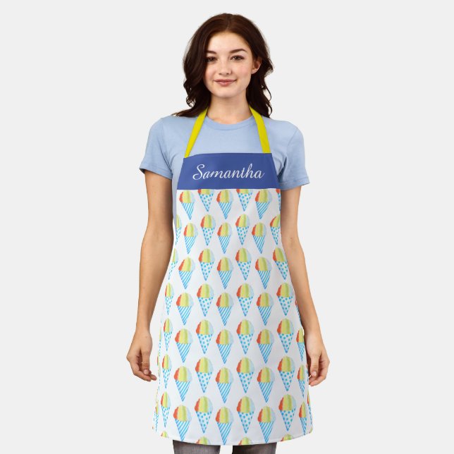 Colorful Cold Cone Dessert Apron (Worn)