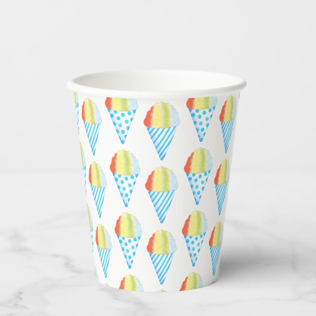 Colorful Cold Cone Dessert Paper Cups (Front)