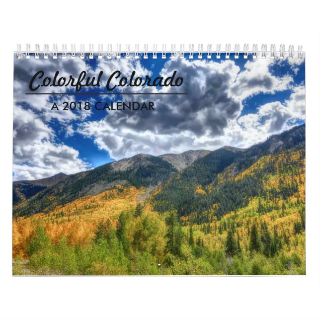 Colorful Colorado 2018 fall trees calendar (Cover)